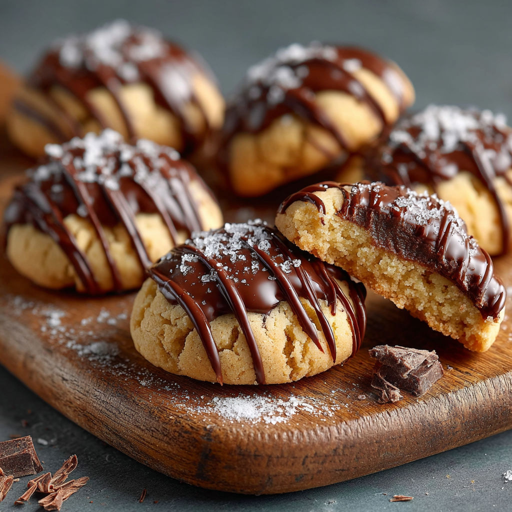 Des sablés glacés au chocolat de Manue, sans oeufs.