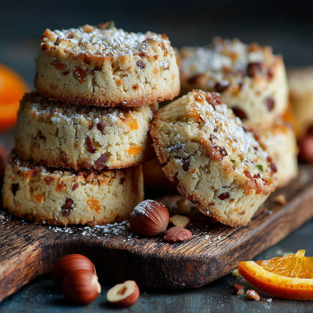 Desserts sur une planche de bois.