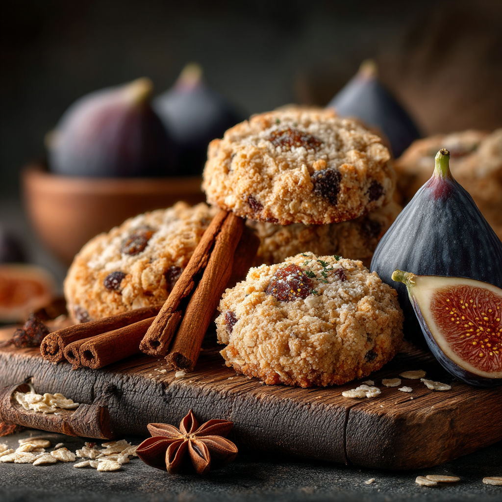 Biscuits aux fruits secs, aux céréales et à la cannelle.