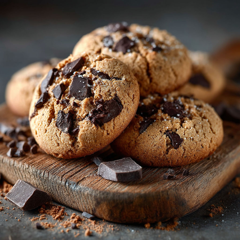 Une plaque de chocolat avec des cookies.