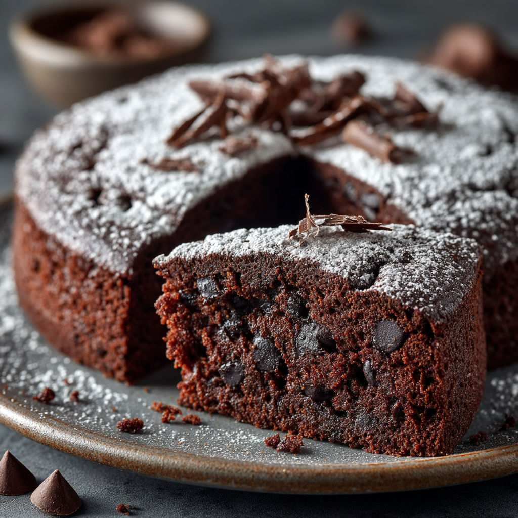 Une tarte aux fruits et au chocolat.