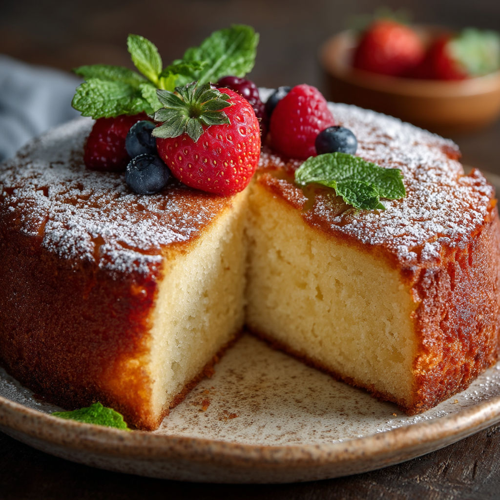 Une tarte aux fruits sur un plateau.