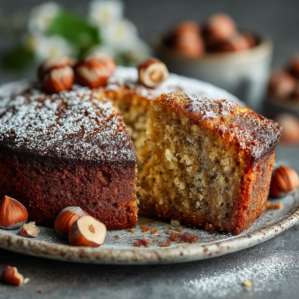 Une tarte aux noix et aux amandes.