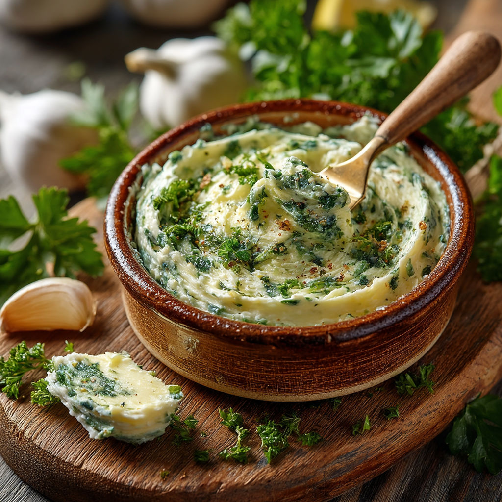 Une assiette de fromage et de herbes vertes.