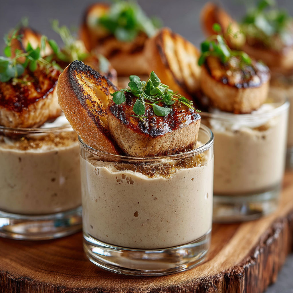 Desserts sur un plateau de bois.