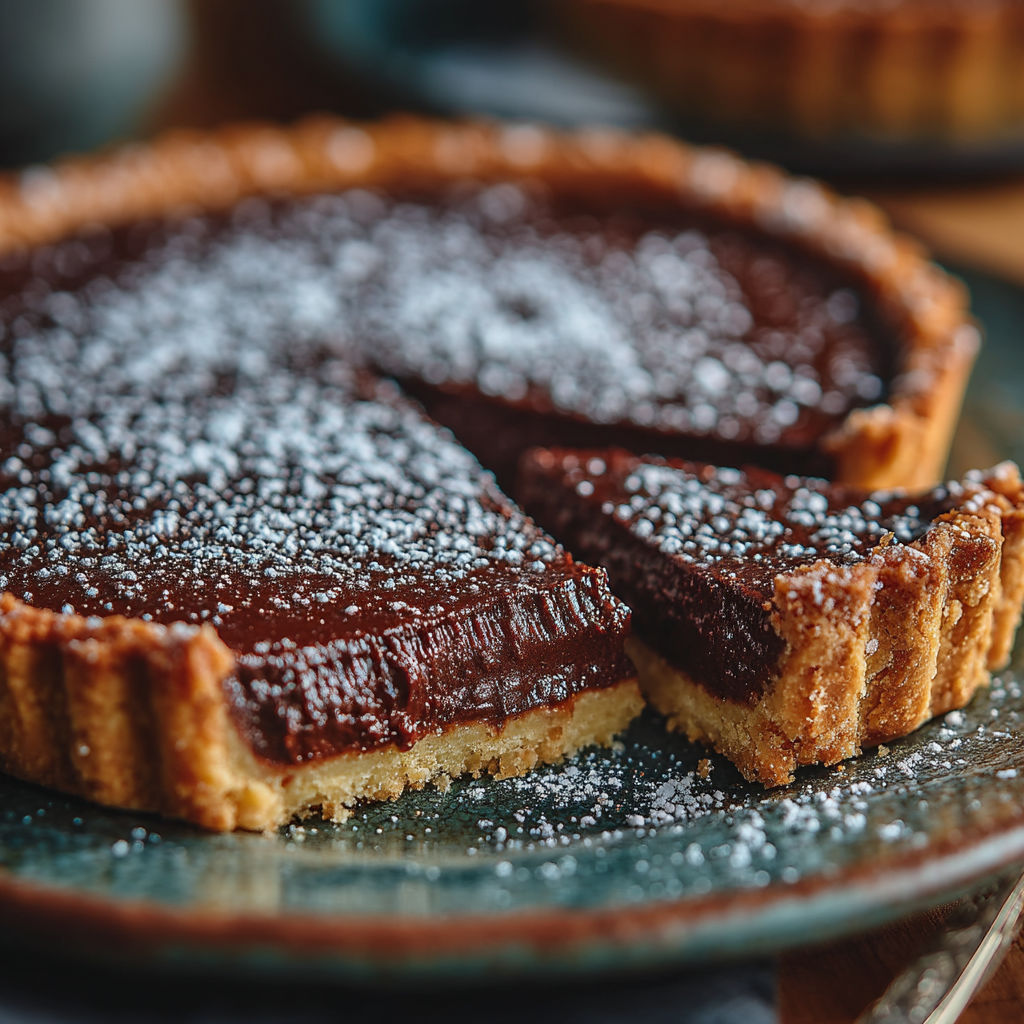 Une tarte aux pommes avec du sucre.
