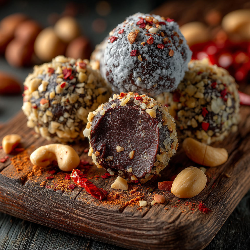 Desserts sur une planche de bois.