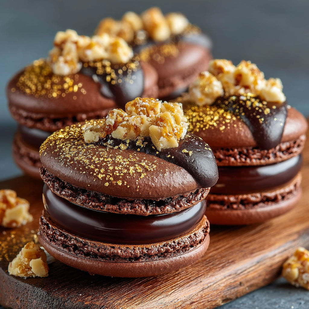 Desserts sur une planche de bois.