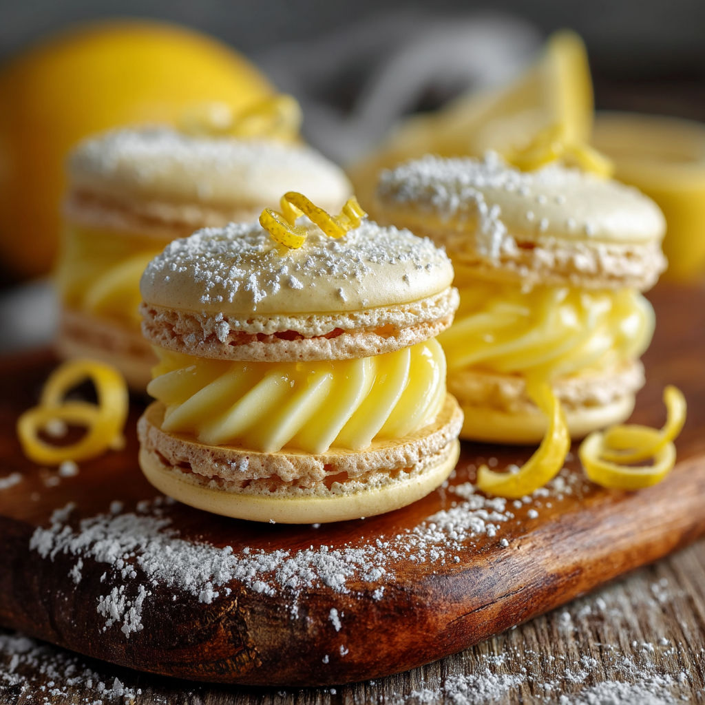 Des macarons avec des citrons.