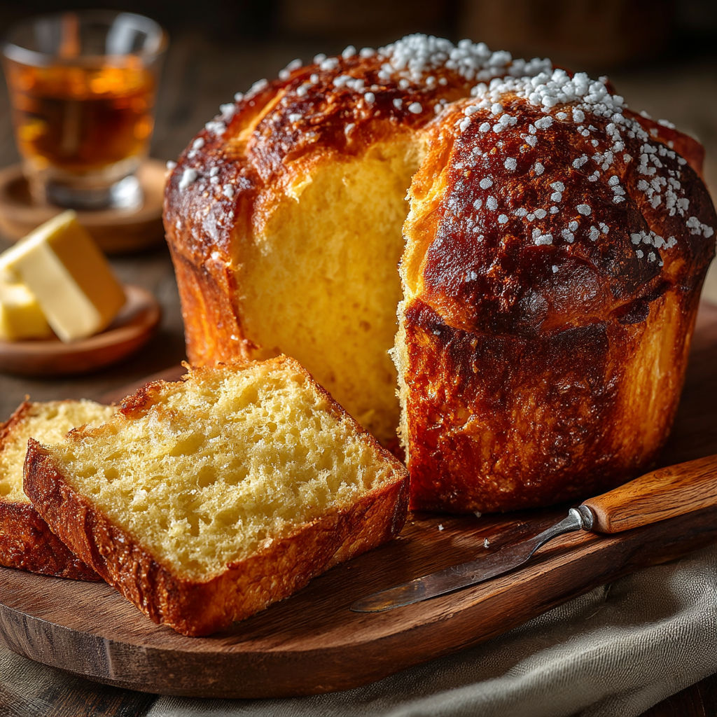 Une pâte de brioche avec des grains de sucre.