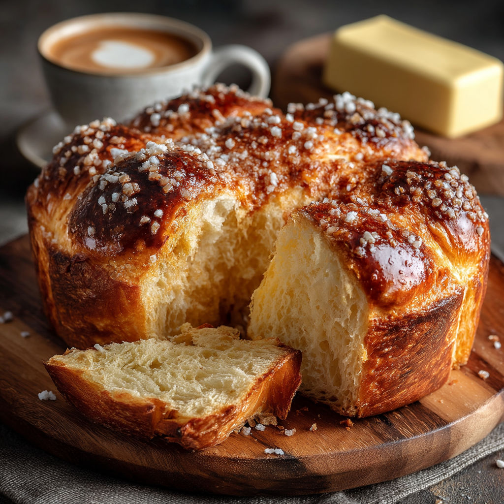Une portion de brioche au sucre casson.