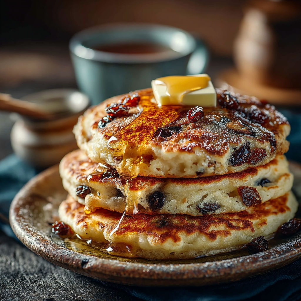 Galettes moelleuses aux raisins et cannelle.