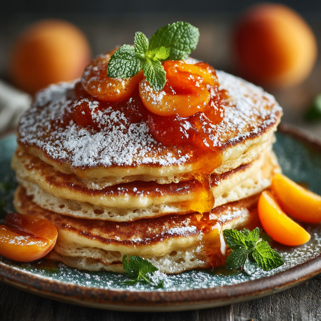 Une pile de crêpes sucrées avec des fruits.