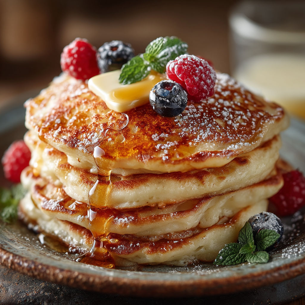 Pancakes au yaourt nature : simples et rapides.