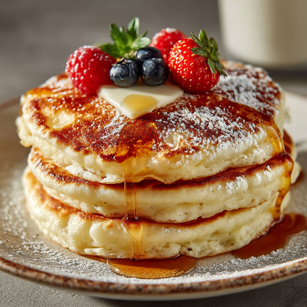 Pancakes au yaourt nature : simples et rapides.
