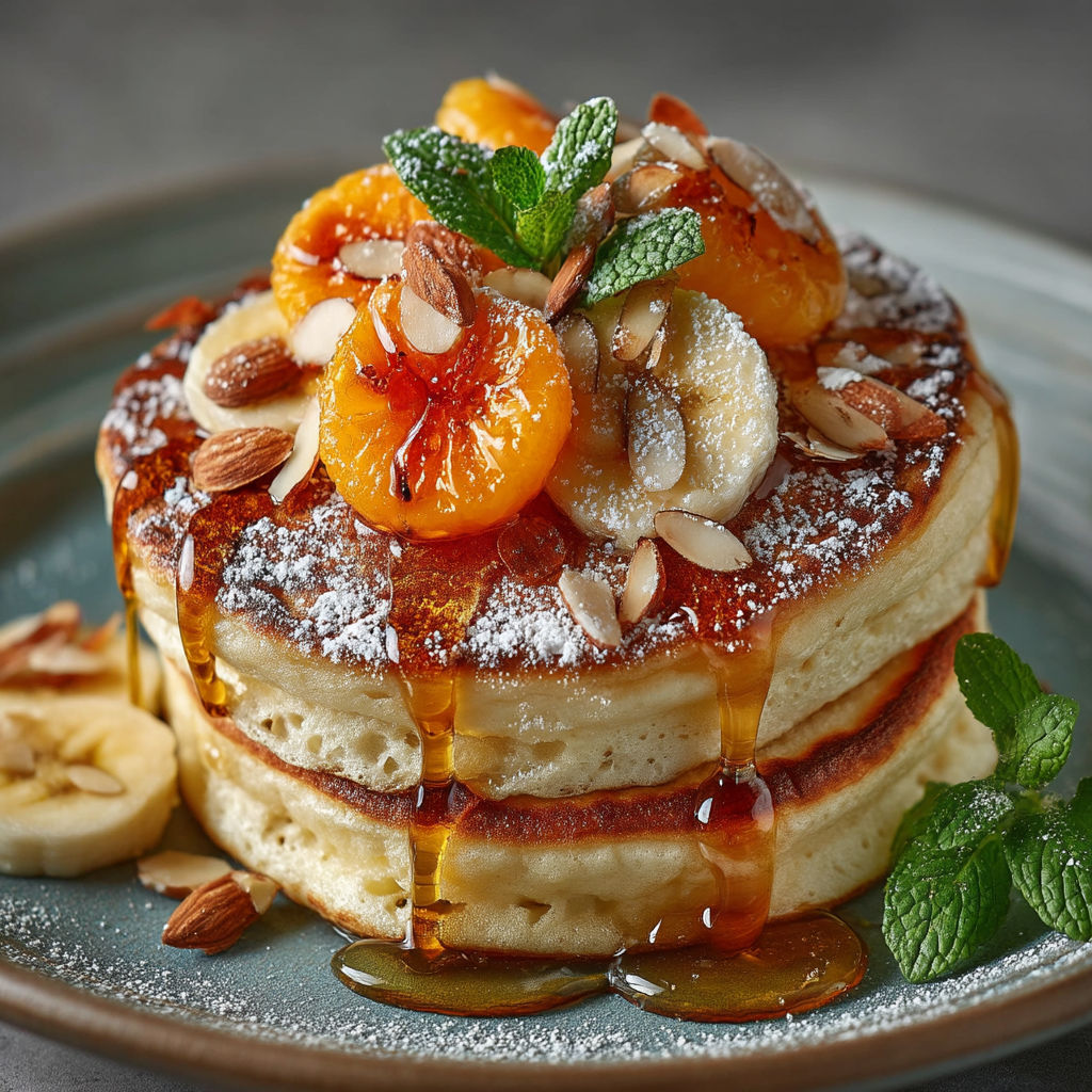 Une pâte à crêpes avec des fruits et des noix.