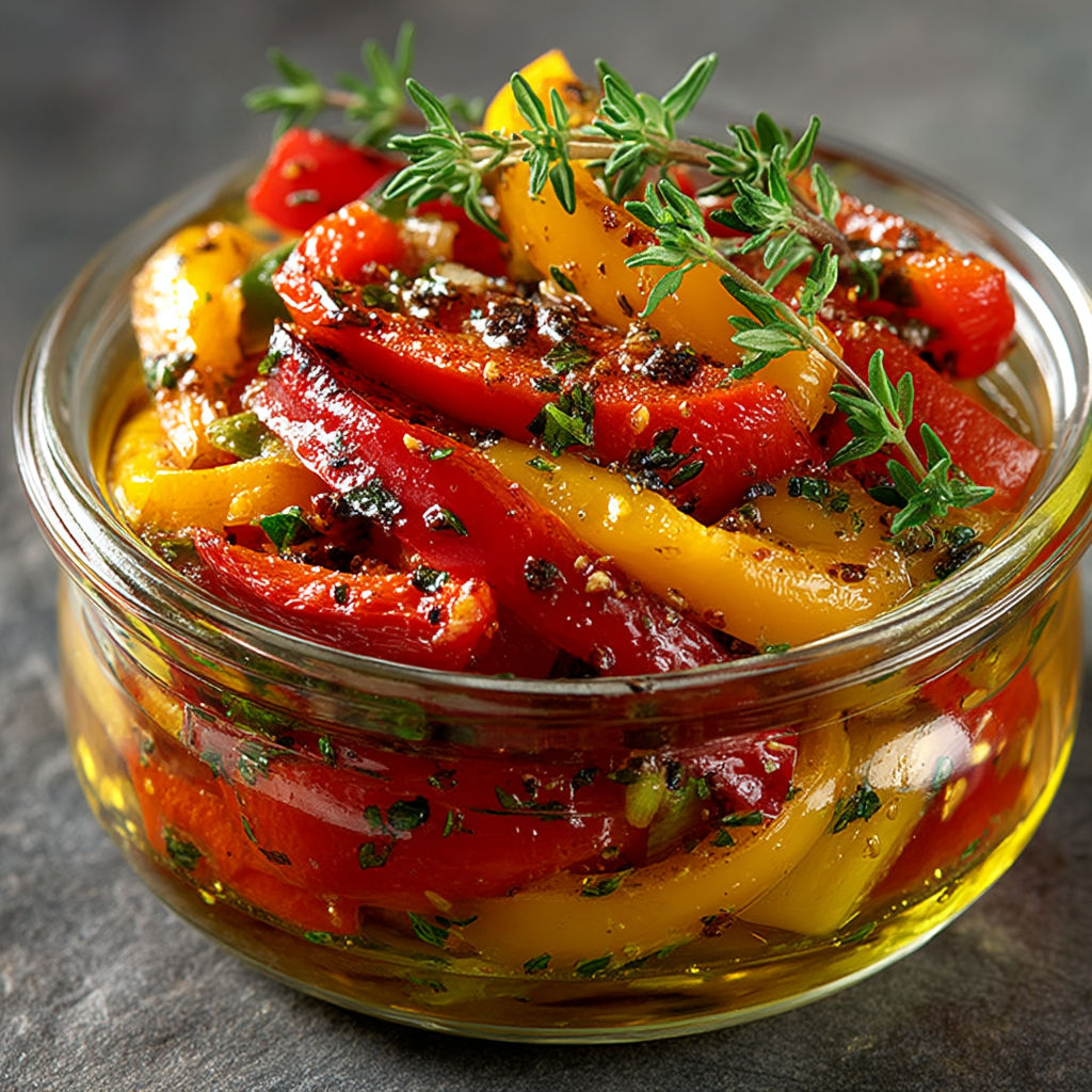 Une assiette de légumes verts et rouges.