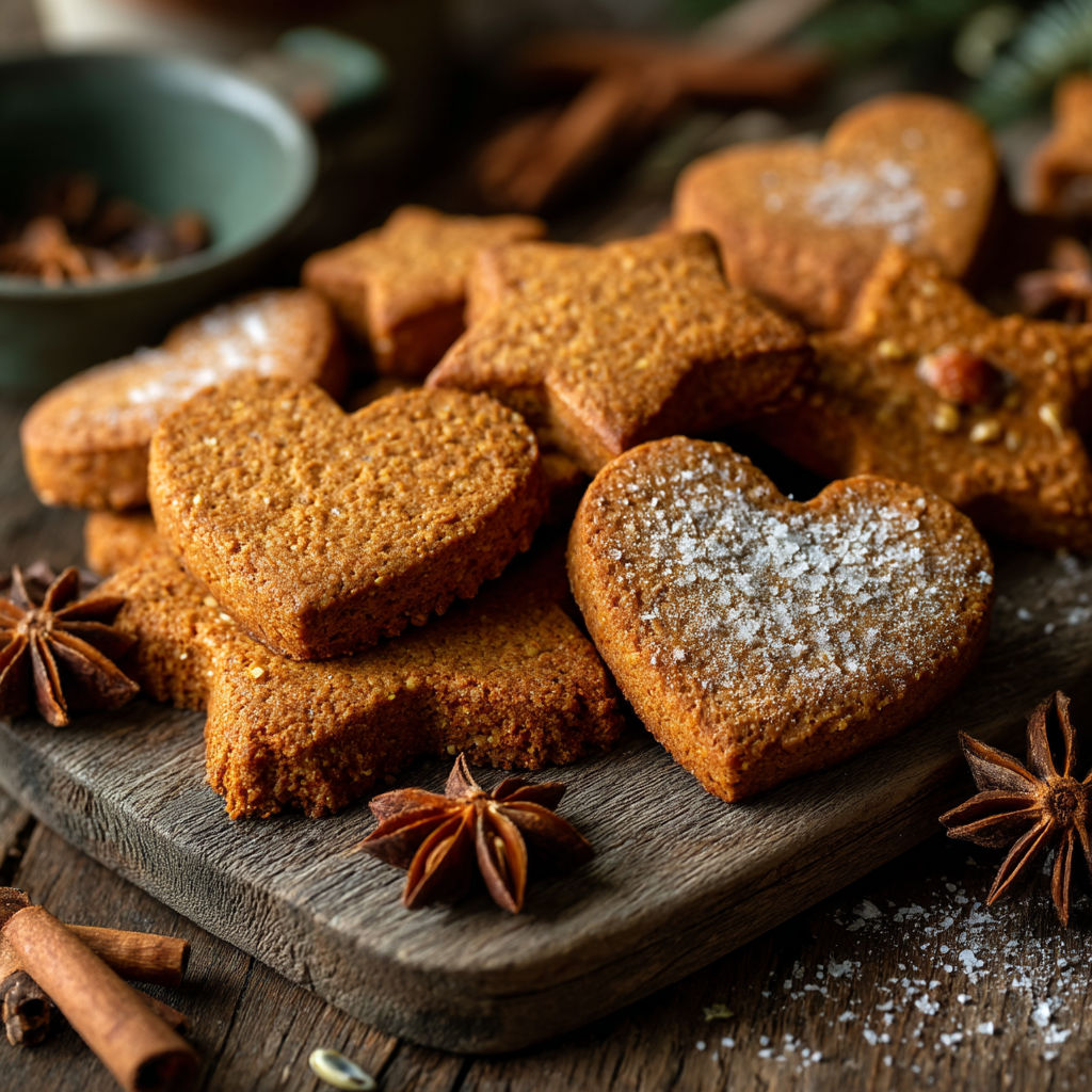 Biscuits à l'épeautre et aux épices sans oeufs.