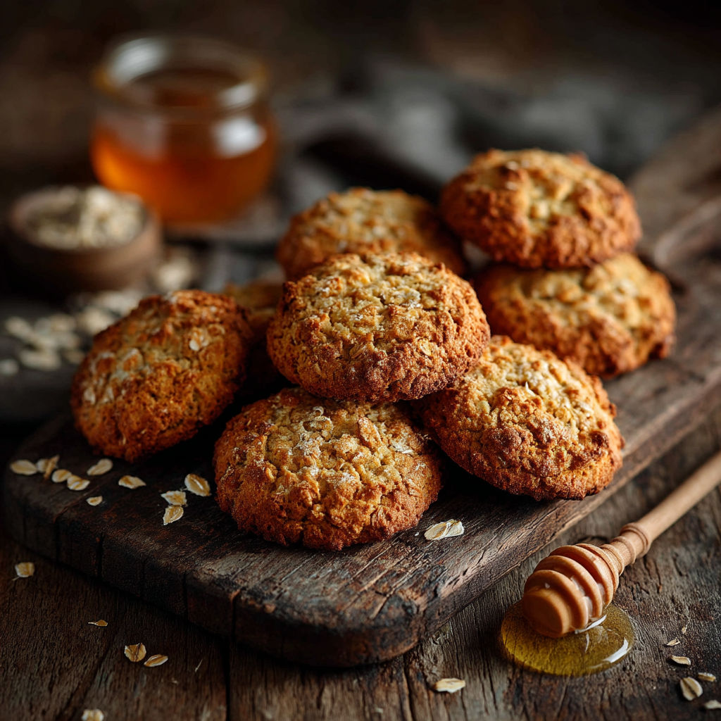 Une plaque de cookies sur une table.