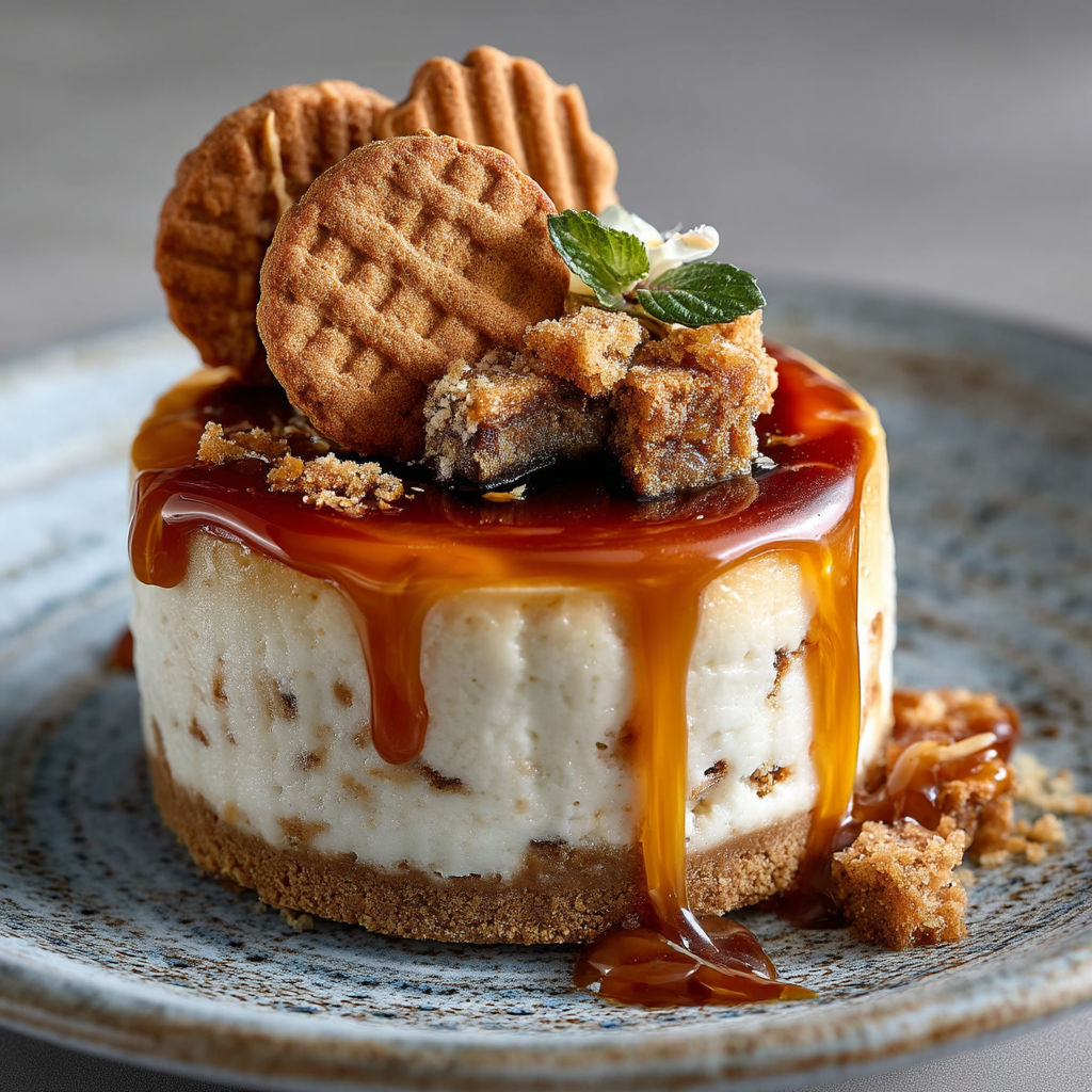 Une tarte sucrée avec des biscuits et des fruits.
