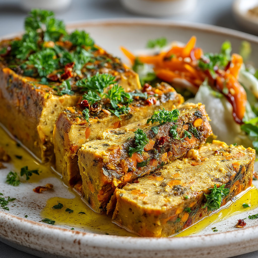 Une assiette de mets avec des légumes et des carottes.