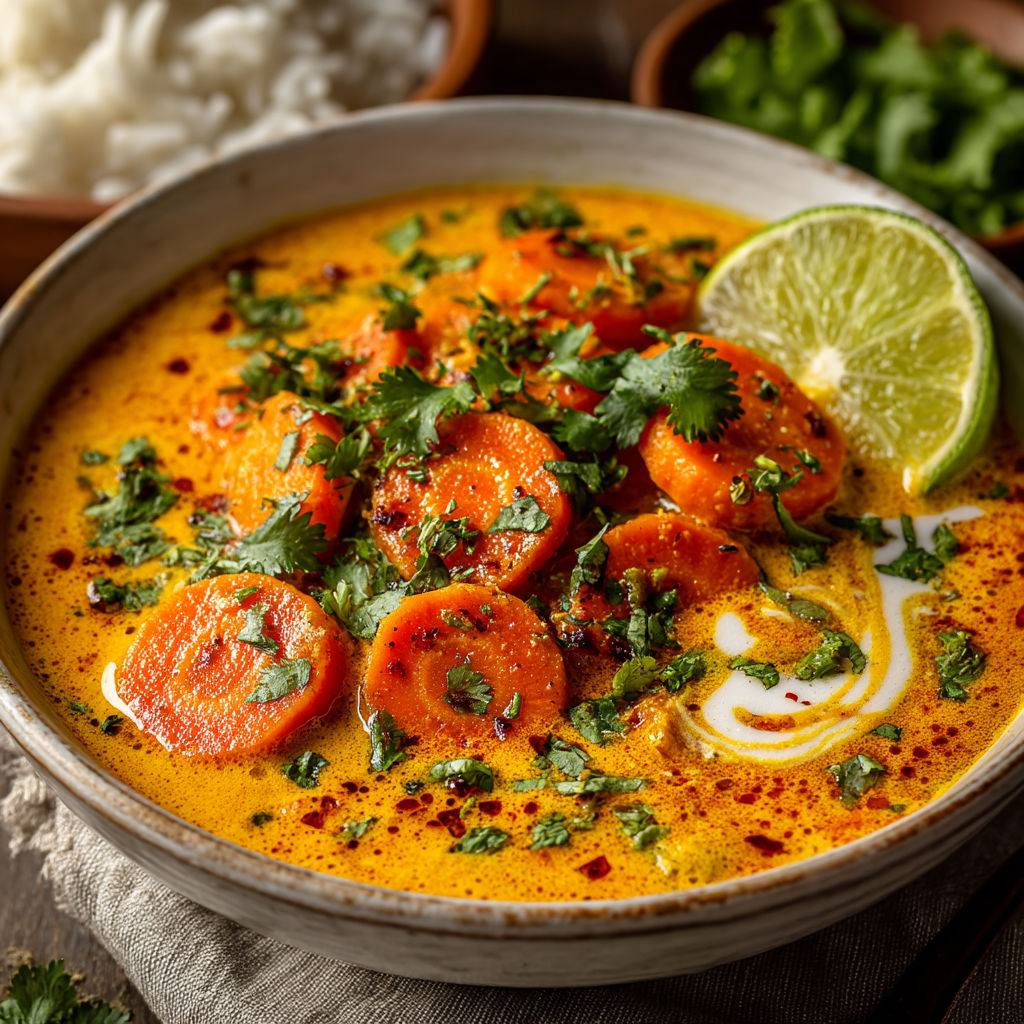 Curry de carottes au lait de coco.