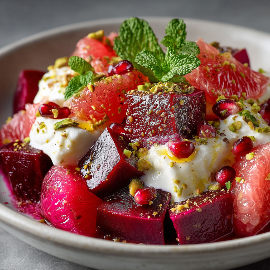 Une assiette de fruits et de fromage.
