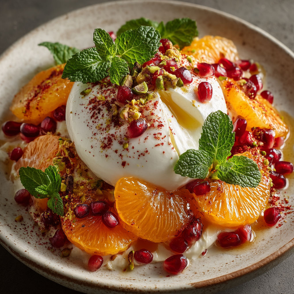 Une assiette de fruits et de fromage.