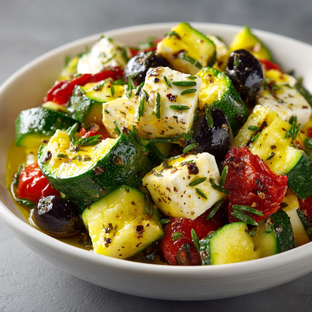 Une salade de légumes colorés dans un bol.