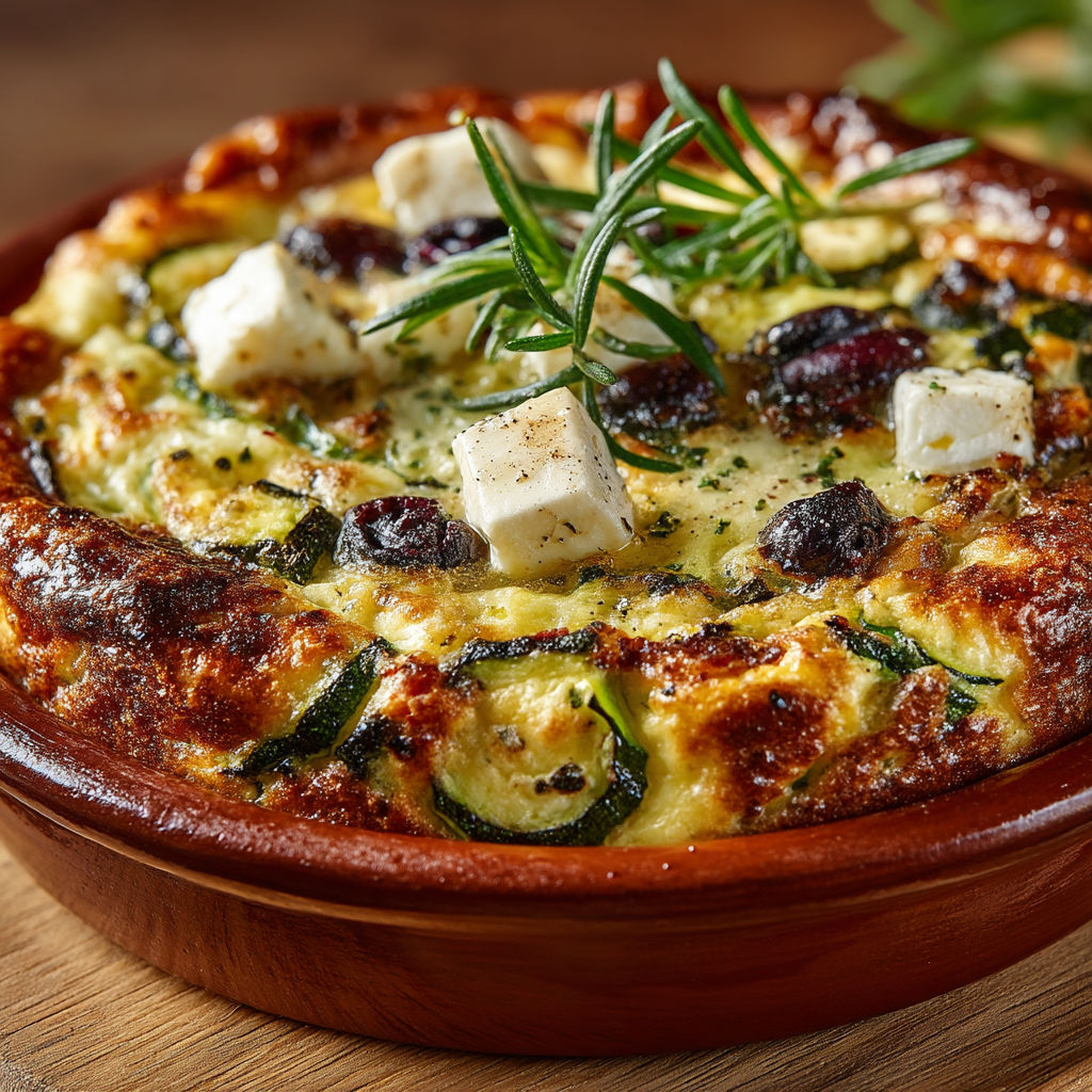 Une tarte au quinoa avec des herbes et des fruits.