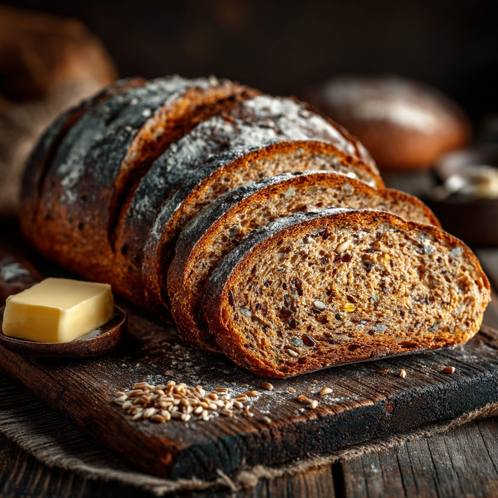 Pain au seigle et aux céréales.
