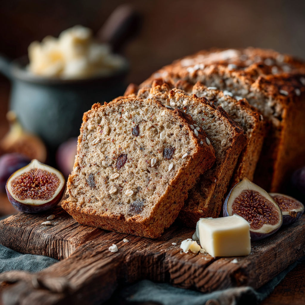 Pain aux châtaignes, aux figues et à l'épeautre.