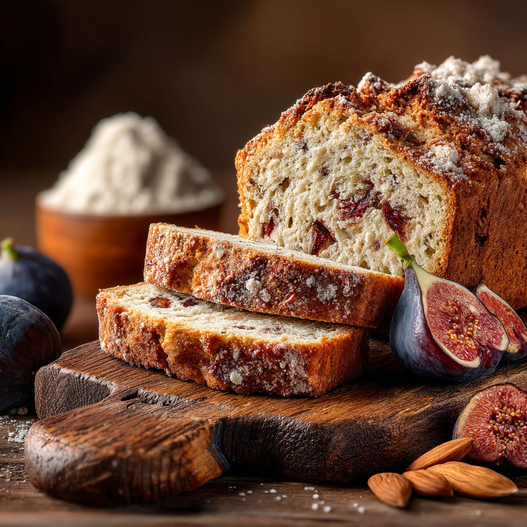 Une baguette de pain avec des fruits et des graines.