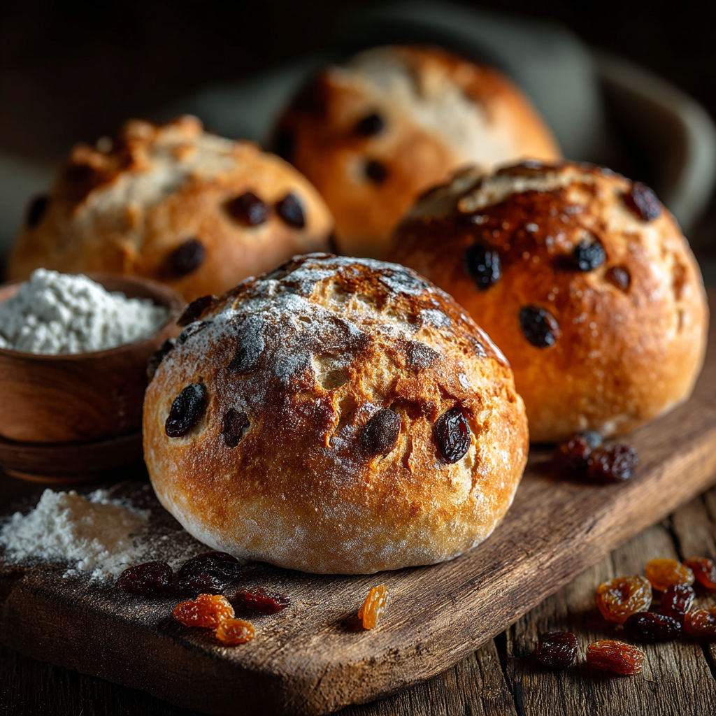 Boules de pain au chocolat sur une planche.