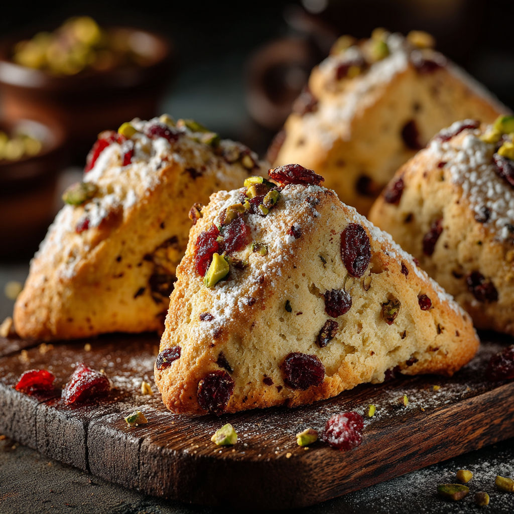 Descriptions de muffins avec des fruits.