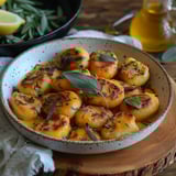 gnudi délicats à la courge butternut et ricotta, poêlés au beurre de sauge