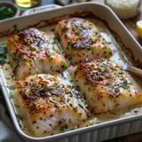 Dos de Cabillaud à la Crème de Parmesan au Citron
