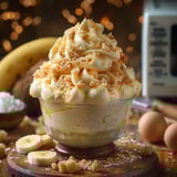 Île flottante à la banane et crème anglaise | Recette facile et rapide
