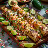 Roulés au poulet et au fromage style taquitos