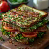 BLT avec pains maison à l'avocat