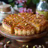 Gâteau Alcazar traditionnel aux amandes et abricots