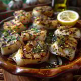 Chipirons à la plancha grillés à l'ail et persil. Recette express de petits calamars tendres