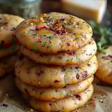 Cookies salés aux tomates séchées et poivrons marinés. Apéritif original et gourmand