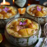 Gratin de mangue, sabayon parfumé aux épices douces