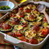 Gratin courgettes tomates fromage