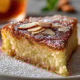 A slice of moelleux frangipane au rhum.