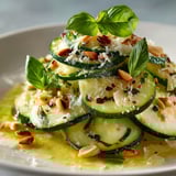 Carpaccio de courgettes.