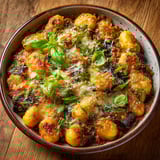 Gnocchi gratinés façon caponata.