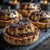 Tarte aux pommes façon têtes réduites.