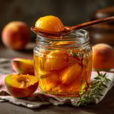 Bocaux de pêches au sirop.